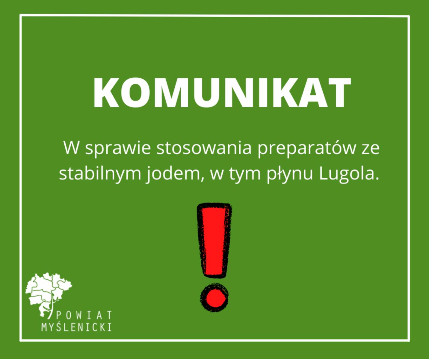 Komunikat Lugola   -   Materiał promocyjny / рекламний матеріал | Materiał promocyjny / рекламний матеріал