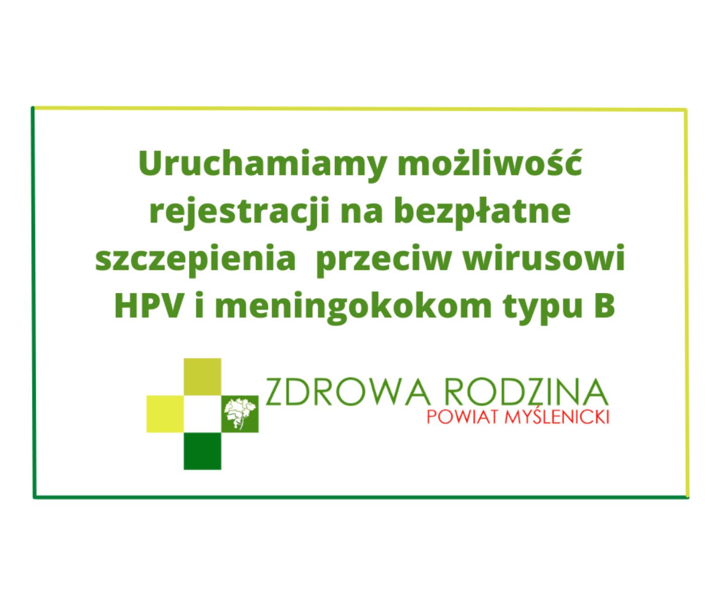Ruszają bezpłatne szczepienia przeciw wirusowi HPV i meningokokom typ B